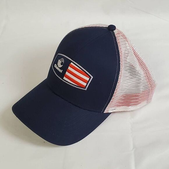Draft ListingChannel Seed Trucker Hat Navy Blue Red White Mesh Snapback USA Flag - Picture 3 of 6